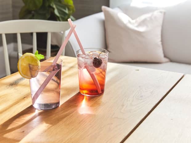 Two drinks on the table