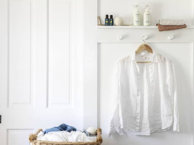 White shirt hanging up