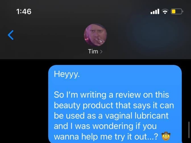 Screenshot of iMessage conversation