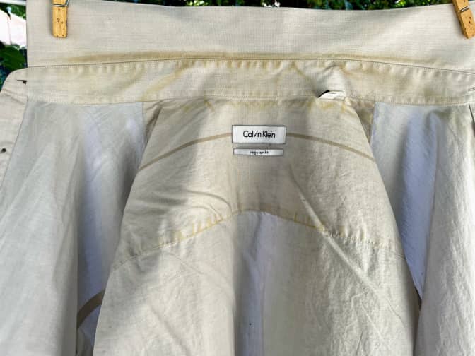 Photo of dirty white shirt
