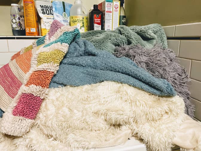 Photo of crumpled bedding