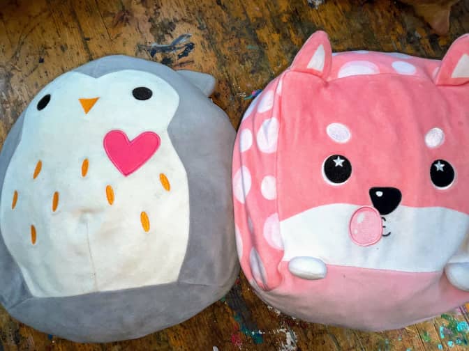 Photo of two laundered stuffed animals