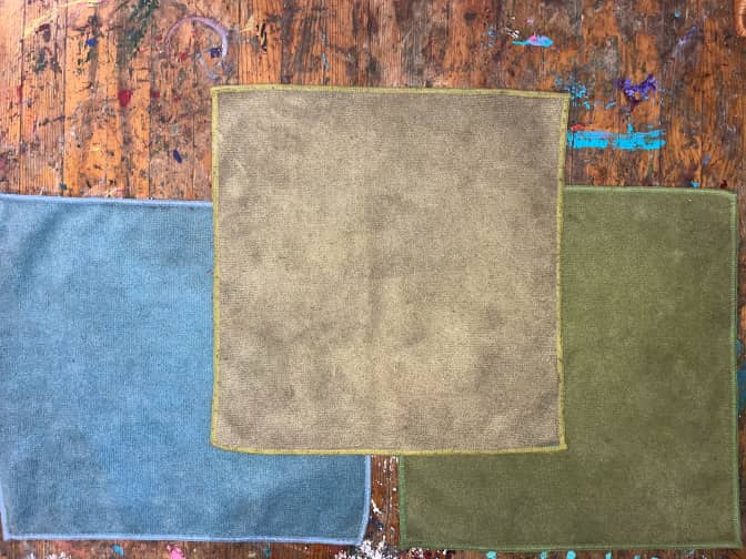 Photo of dirty microfiber cloths