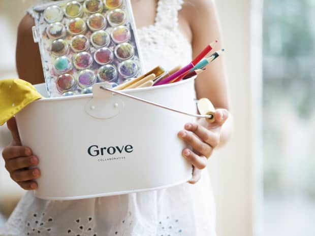 paint grove caddy child colored pencils 
