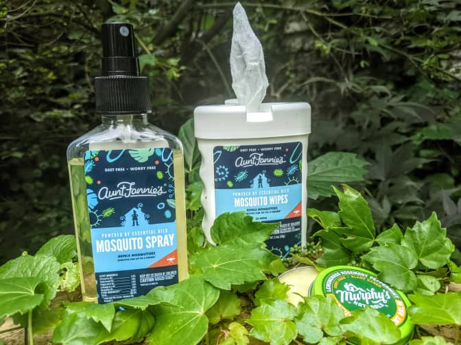 Photo of Aunt Fannie's mosquito spray and mosquito wipes