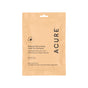 The Acure Radically Rejuvenating Under Eye Hydrogel Mask is packaged in beige with a Leaping Bunny logo. It features hydrating cucumber and yarrow, contains two single-use eye gels, and has a minimalist design with black product details.