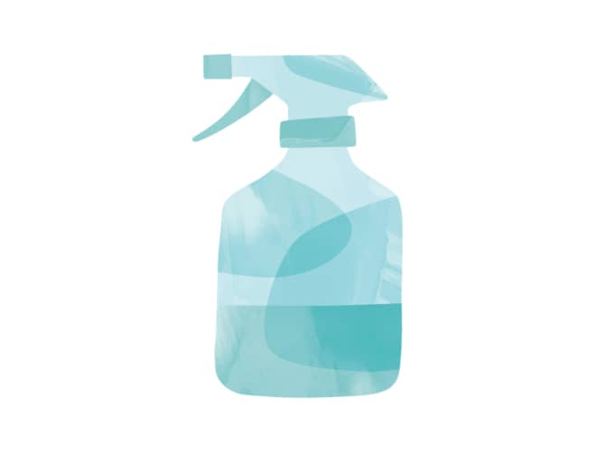 blue spray bottle illustration
