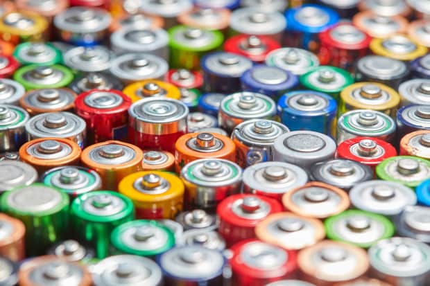 Image of multiple batteries upright 