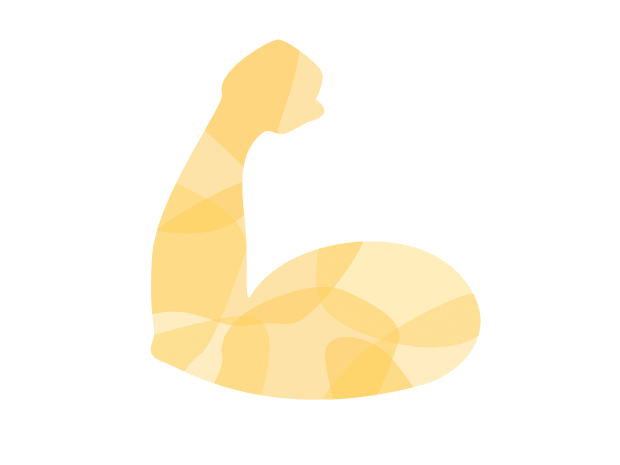 Yellow muscle illustration