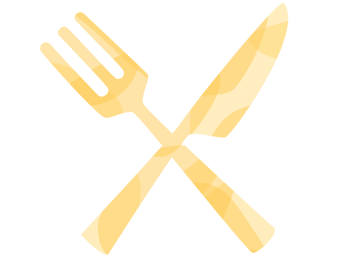 Yellow utensils illustration