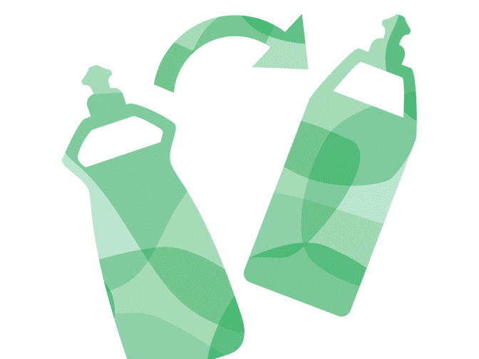 switch from plastic to reusable items illustration
