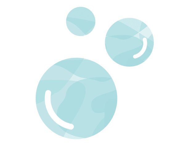 Illustration of blue bubbles
