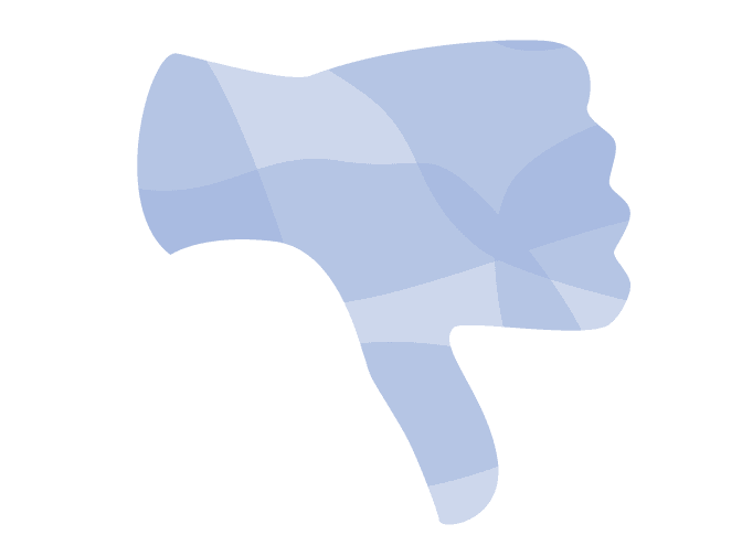 Blue thumbs down illustration