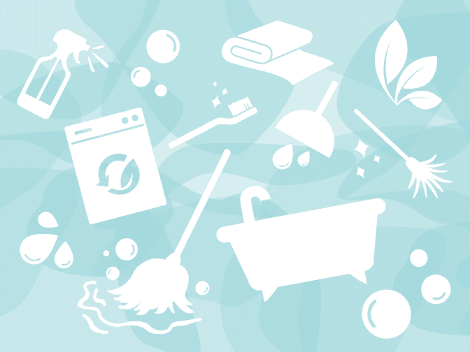 Bathroom objects graphic