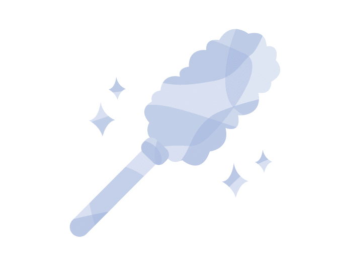 Blue duster illustration