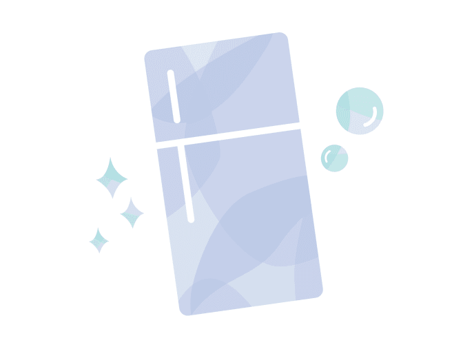 Blue fridge illustration