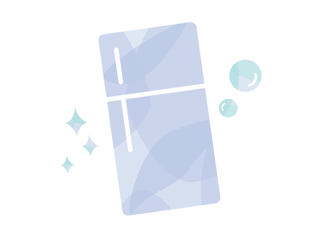Blue fridge illustration