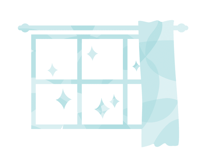 Blue window illustration