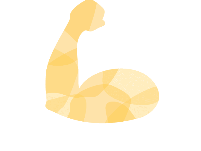 Illustration of an arm flexing