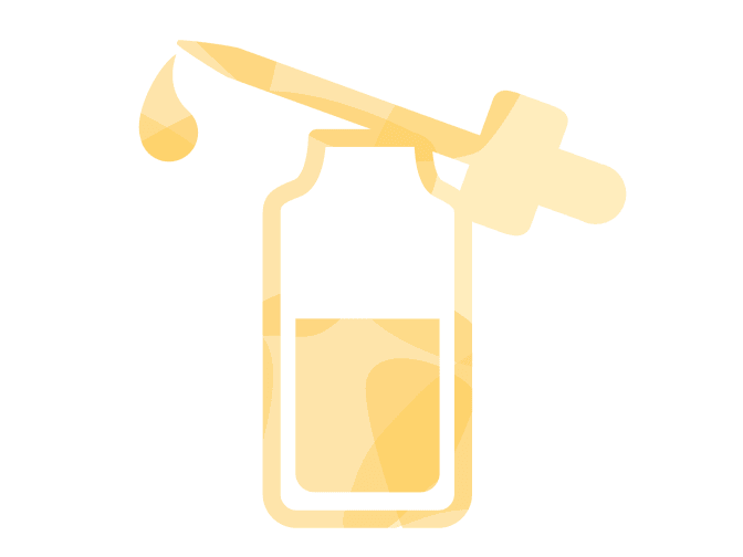 Illustration of an essential oil dropper. 