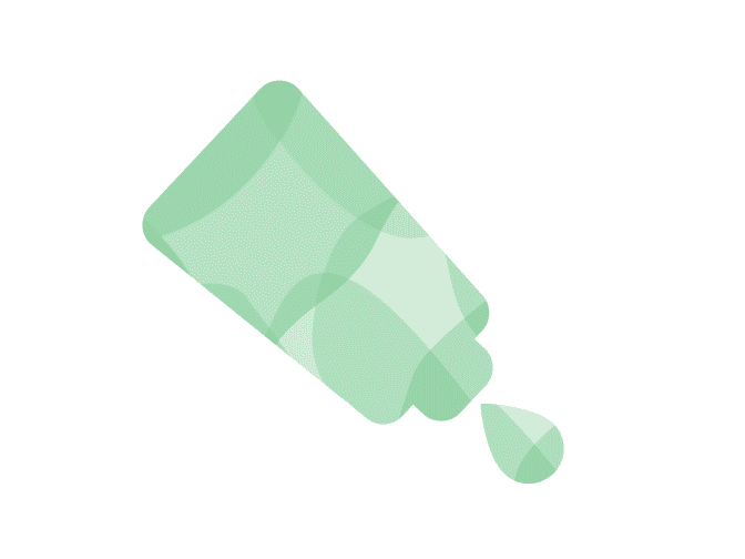 Illustration of an upside down bottle with a drop coming out. 