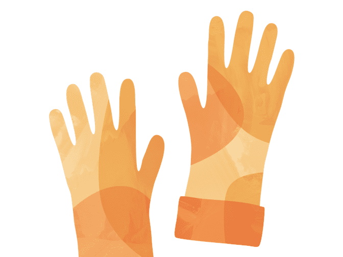 Rubber gloves illustration